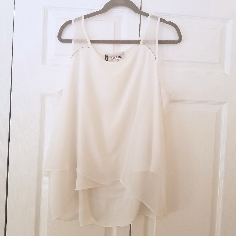 Jennifer Lopez floaty chiffon tank top